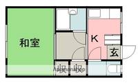 皆実町アパート(2丁目)102の間取り