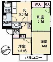 広島県広島市安芸区矢野南3丁目の賃貸アパートの間取り