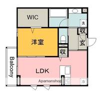 広島県広島市安佐南区東野2丁目の賃貸アパートの間取り