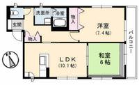 広島県広島市安佐北区深川2丁目の賃貸アパートの間取り