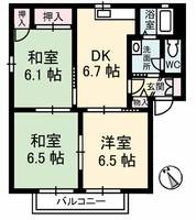 広島県広島市安佐北区可部南1丁目の賃貸アパートの間取り