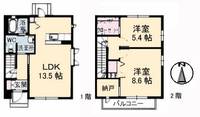 広島県広島市安佐北区落合南4丁目の賃貸アパートの間取り