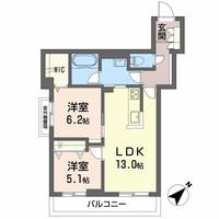 広島県広島市西区古江東町の賃貸マンションの間取り
