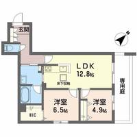 広島県広島市西区古江東町の賃貸マンションの間取り