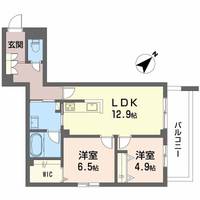 広島県広島市西区古江東町の賃貸マンションの間取り