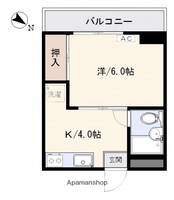 広島県広島市中区昭和町の賃貸マンションの間取り