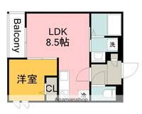 広島県広島市南区宇品神田4丁目の賃貸アパートの間取り