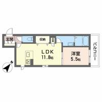 広島県広島市東区曙1丁目の賃貸マンションの間取り