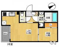 広島県広島市安佐南区長束5丁目の賃貸アパートの間取り