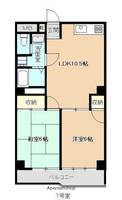 広島県広島市西区南観音2丁目の賃貸マンションの間取り