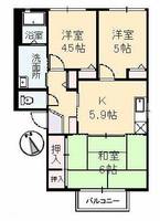 クレインフィールドⅡ B棟の間取り