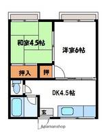 コーポ麻衣206の間取り