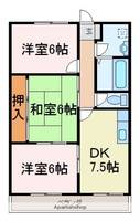 山口県宇部市大字西岐波の賃貸アパート105の間取り