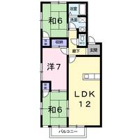 ロイヤルパレス村松ⅡAの間取り