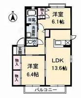 シャーメゾンふじ Ⅱ棟の間取り