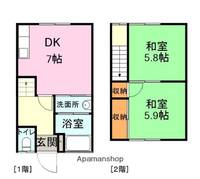 こだまアパートC2の間取り