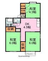 ハイツ中川Aの間取り