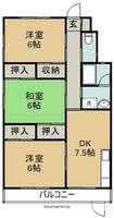 ガーデンコート・パミエB201の間取り