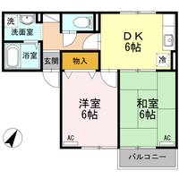 エスパシオ那賀川 A棟の間取り