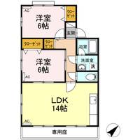 セジュール吉岡 E棟の間取り