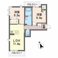 ベレオ西新浜 B棟の間取り