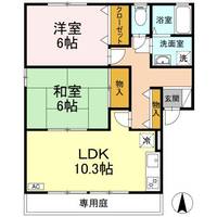 ラポール宮内 B棟の間取り