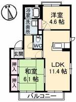 YMハイツ C棟の間取り