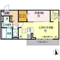 ユニヴェール C棟102の間取り