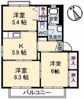 バリュージュヤシマ A棟の間取り