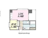 オスト・ヴォルケ東雲801の間取り