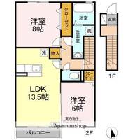カーサ城北 B棟の間取り