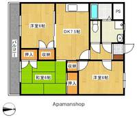 ムカイハイツⅠ303の間取り