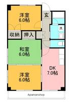 山崎ハイツ602の間取り