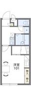 レオパレスフレグラント204の間取り