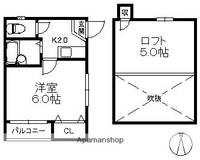 福岡県福岡市城南区別府2丁目の賃貸アパートの間取り