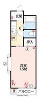 佐賀県鳥栖市西新町の賃貸アパートの間取り