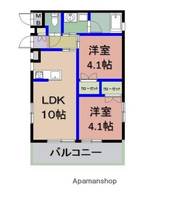 福岡県福岡市東区名島3丁目の賃貸マンションの間取り