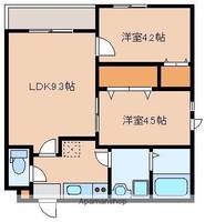 福岡県福岡市東区原田1丁目の賃貸アパートの間取り