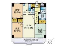 福岡県福岡市博多区空港前2丁目の賃貸マンションの間取り