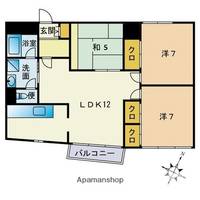 福岡県福岡市中央区赤坂2丁目の賃貸マンションの間取り