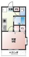 福岡県春日市日の出町6丁目の賃貸マンションの間取り