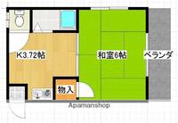 福岡県春日市光町3丁目の賃貸アパートの間取り