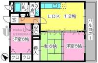 福岡県大野城市白木原3丁目(マンション)の賃貸物件の間取り