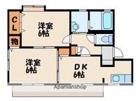 福岡県福津市中央5丁目の賃貸アパート201の間取り
