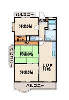 福岡県福岡市東区和白東2丁目の賃貸マンションの間取り