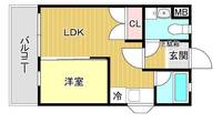 福岡県春日市上白水8丁目の賃貸マンションの間取り