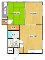 福岡県春日市白水ヶ丘4丁目の賃貸マンション302の間取り