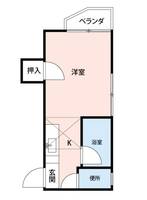 福岡県福岡市博多区空港前2丁目の賃貸アパートの間取り