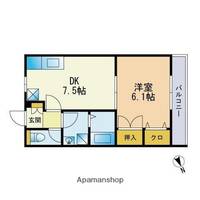 福岡県福岡市南区西長住2丁目の賃貸アパートの間取り