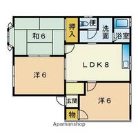 福岡県糟屋郡須惠町大字上須惠の賃貸アパートの間取り